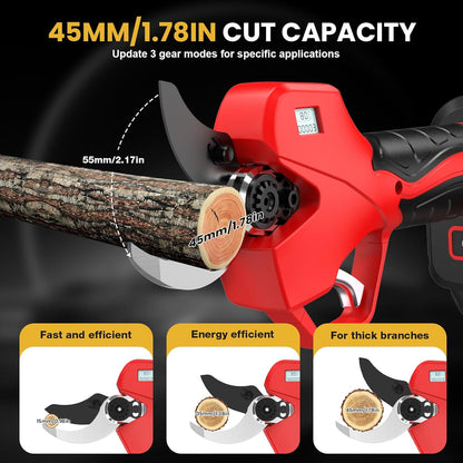 Electric Pruning Shears + 2 Batteries